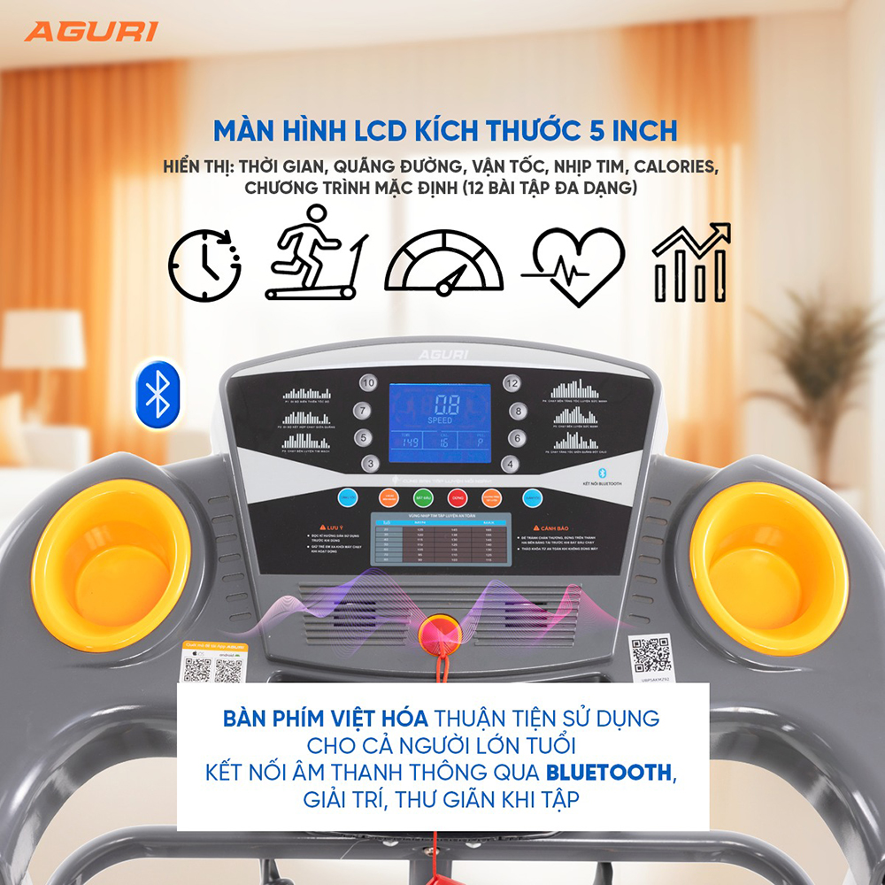 máy chạy bộ AGURI AGT-124L 7