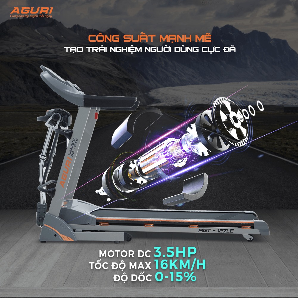 máy chạy bộ AGURI AGT-127LE 3