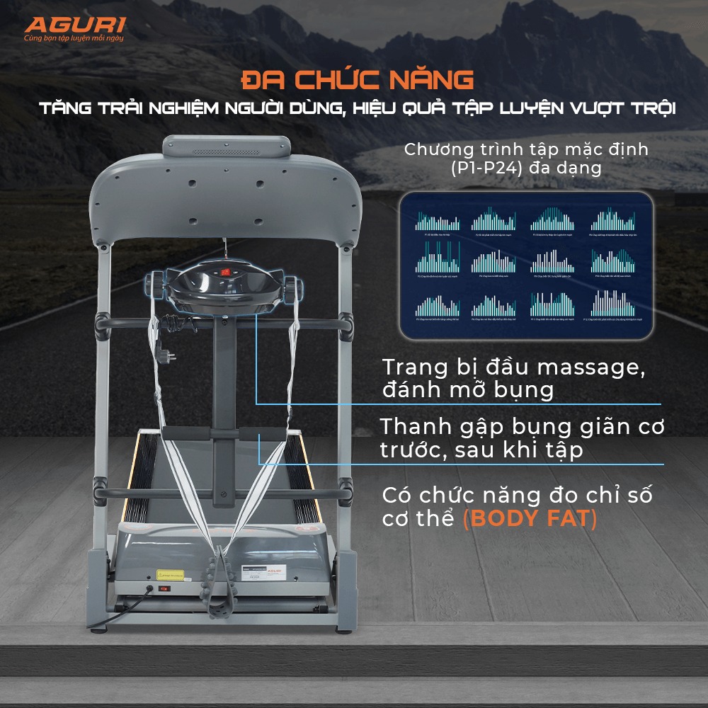 máy chạy bộ AGURI AGT-127LE 8
