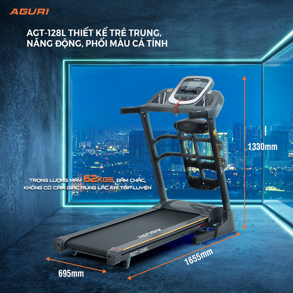 máy chạy bộ AGURI AGT-128L 4