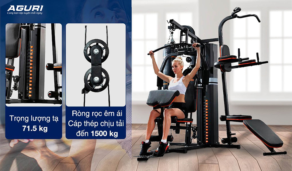 giàn tạ đa năng AGURI AGG-401 5