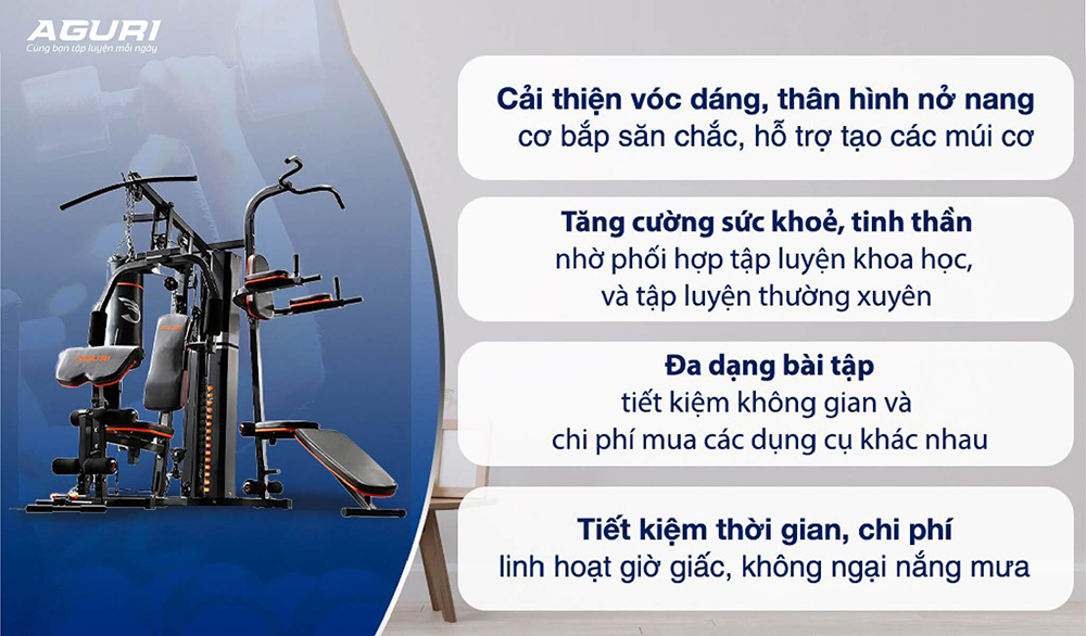 giàn tạ đa năng AGURI AGG-401 9