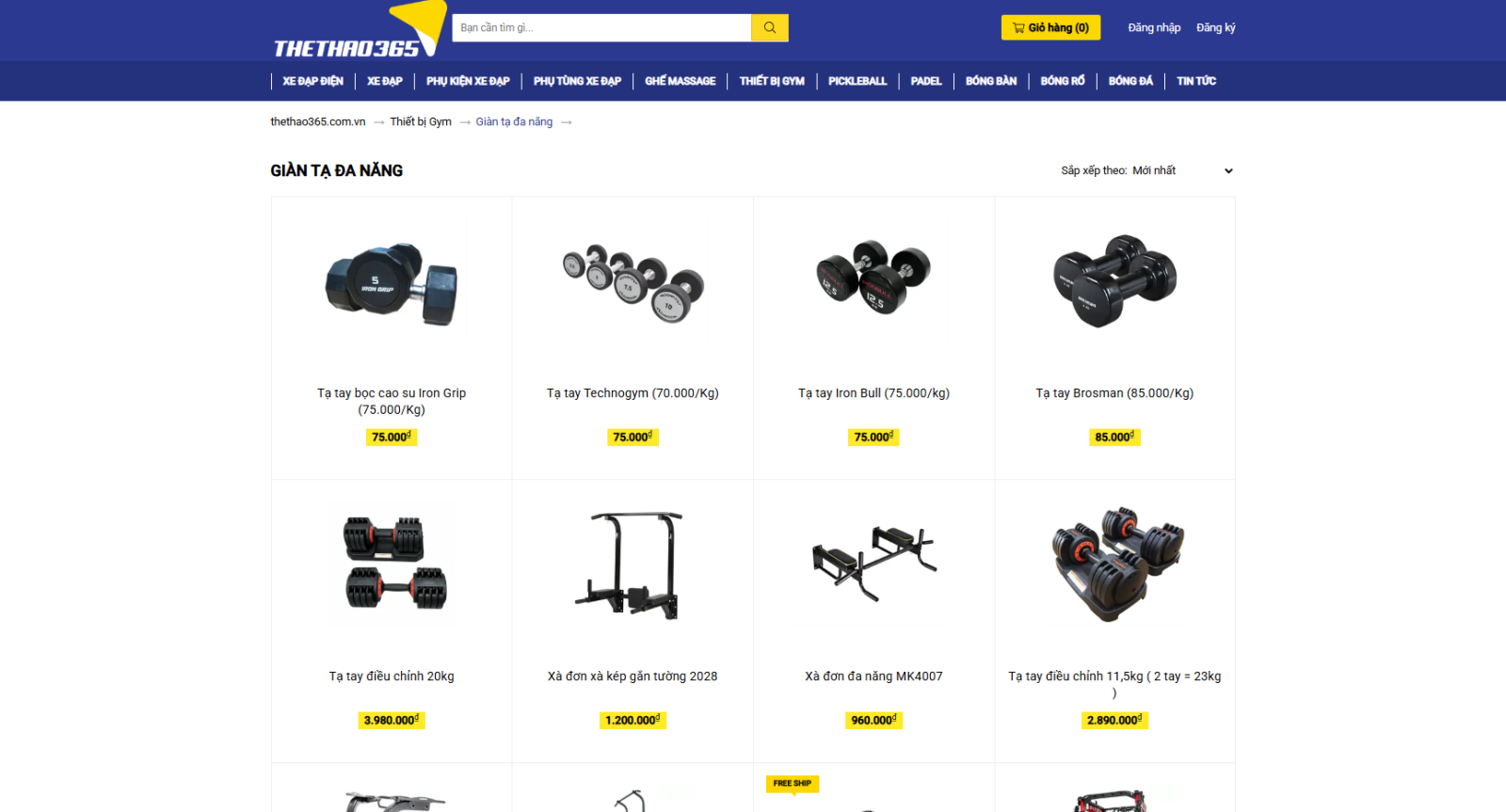 Tại sao nên mua tạ tay tại Thể Thao 365?