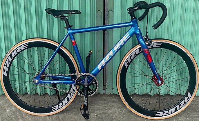 xe đạp Fixed Gear AZURE A4 xanh dương