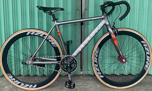 xe đạp Fixed Gear AZURE A4 xám