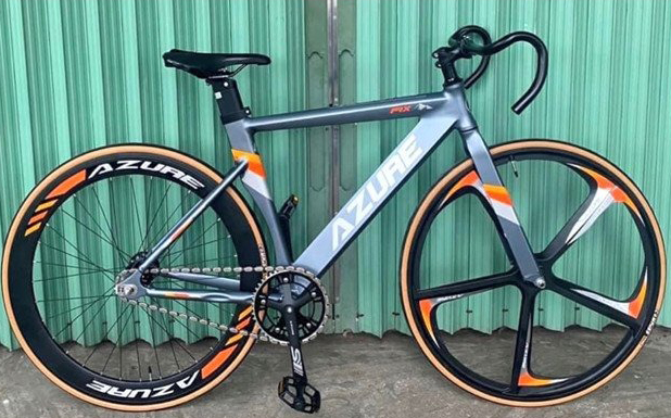 xe đạp Fixed Gear AZURE A8 xám