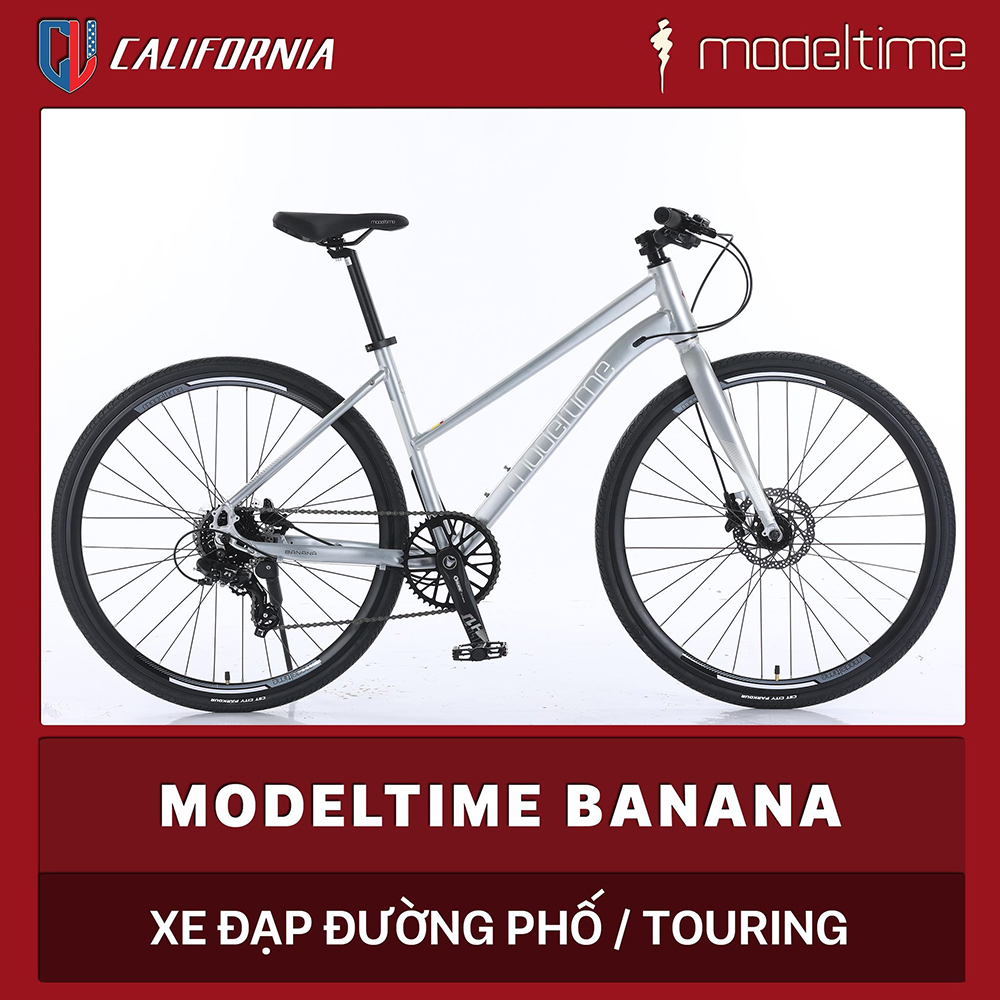 xe đạp touring California Modeltime Banana bạc