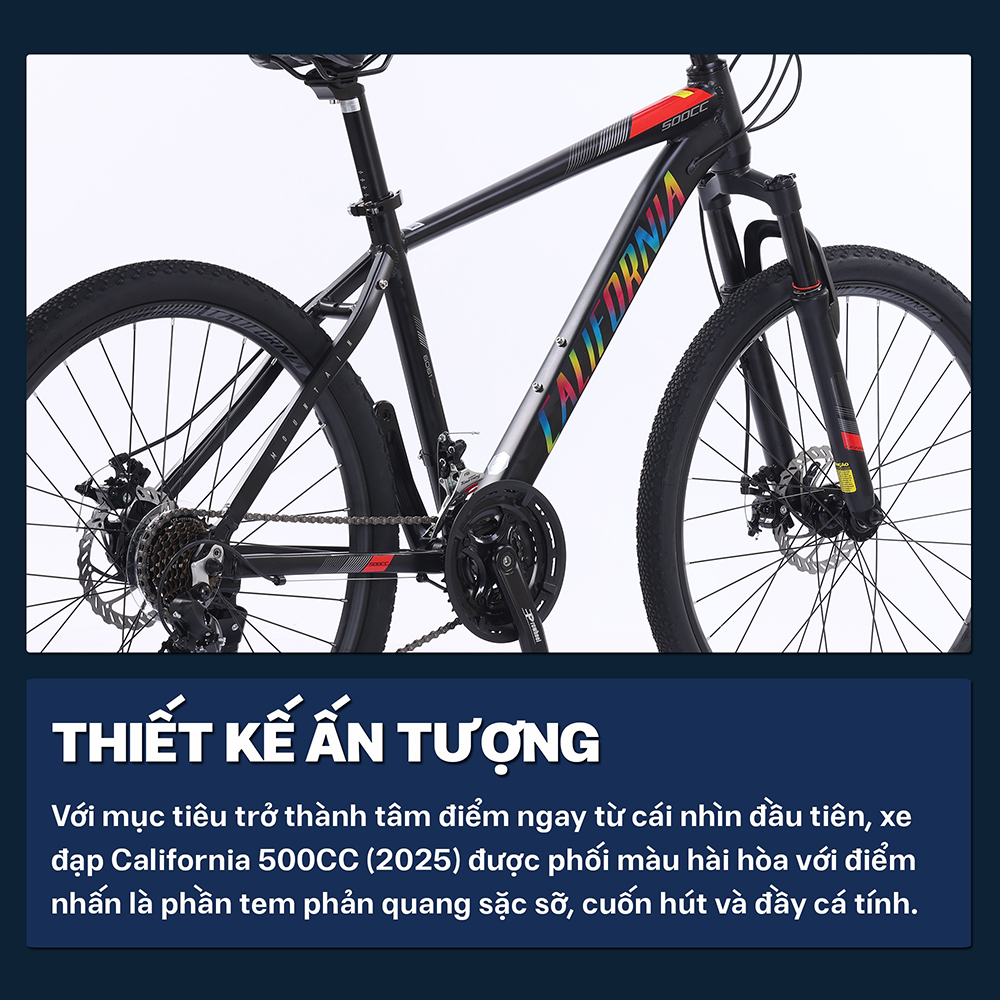 khung sườn xe đạp địa hình thể thao California 500CC 2025