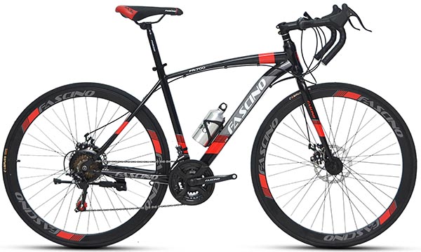 xe đạp đua Fascino FR-700 đen đỏ 
