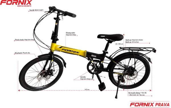 xe đạp gấp Fornix Prava 2023