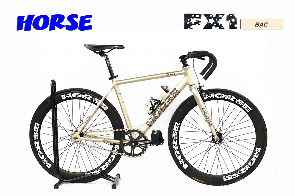 xe đạp Fixed Gear Life Horse FX1 bạc