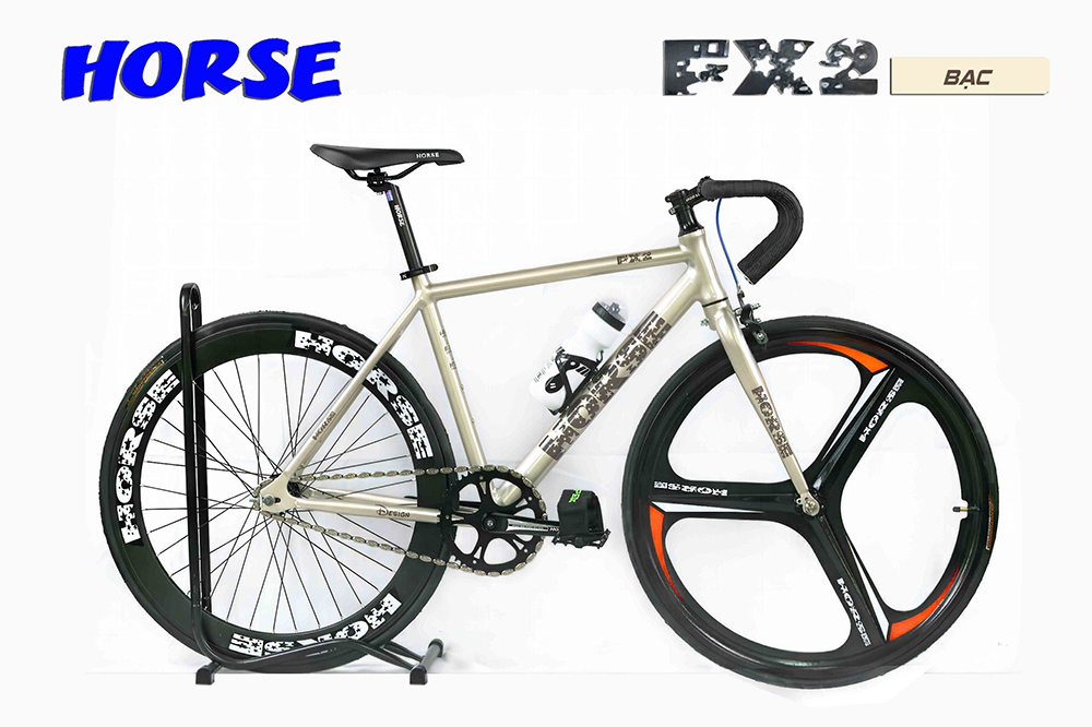 xe đạp Fixed Gear Life Horse FX2 bạc