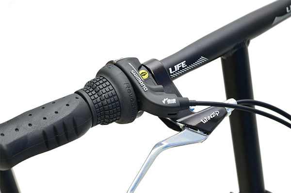 Xe đạp gấp LIFE E280 sử dụng tay đề Shimano tay vặn