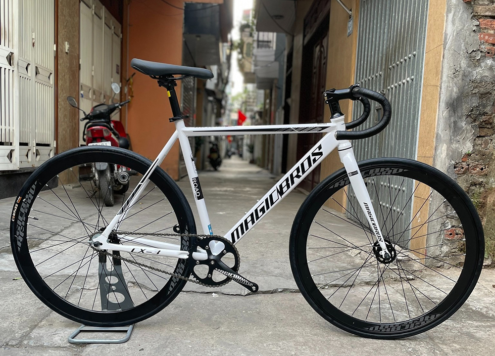 xe đạp Fixed Gear MAGICBROS CX3 trắng