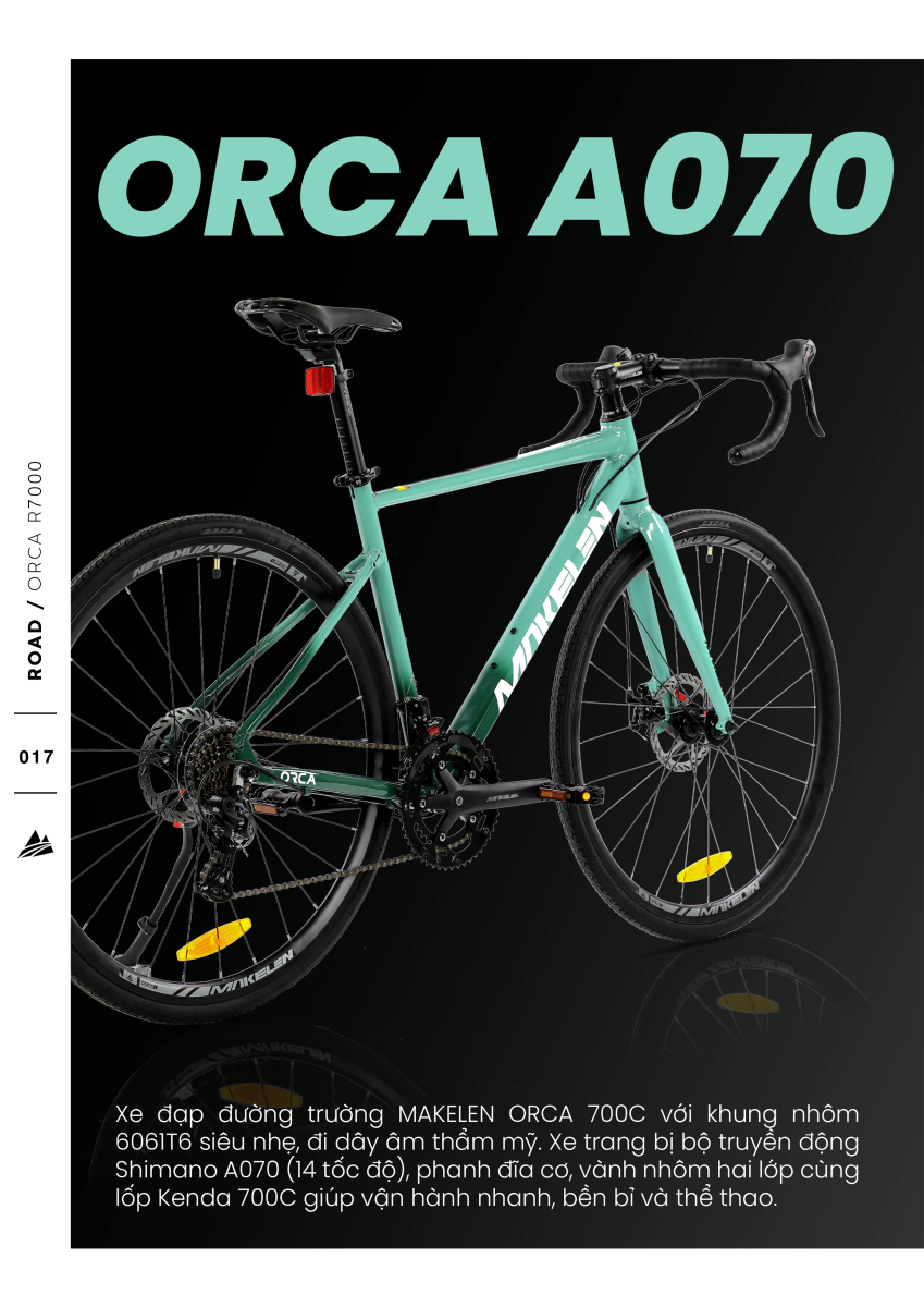 TỔNG QUAN VỀ XE ĐẠP ROAD MAKELEN ORCA A070  