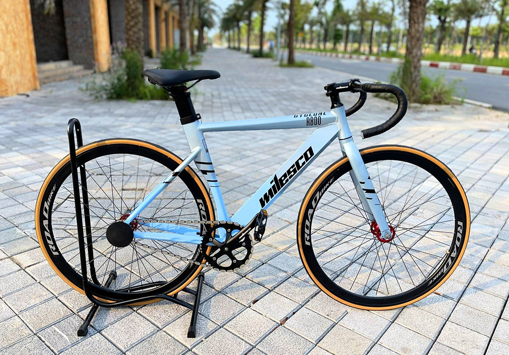 xe đạp Fixed Gear MILESCO R800 xanh dương