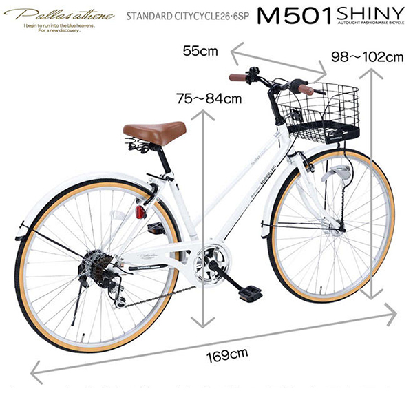 kích thước xe đạp nữ M501