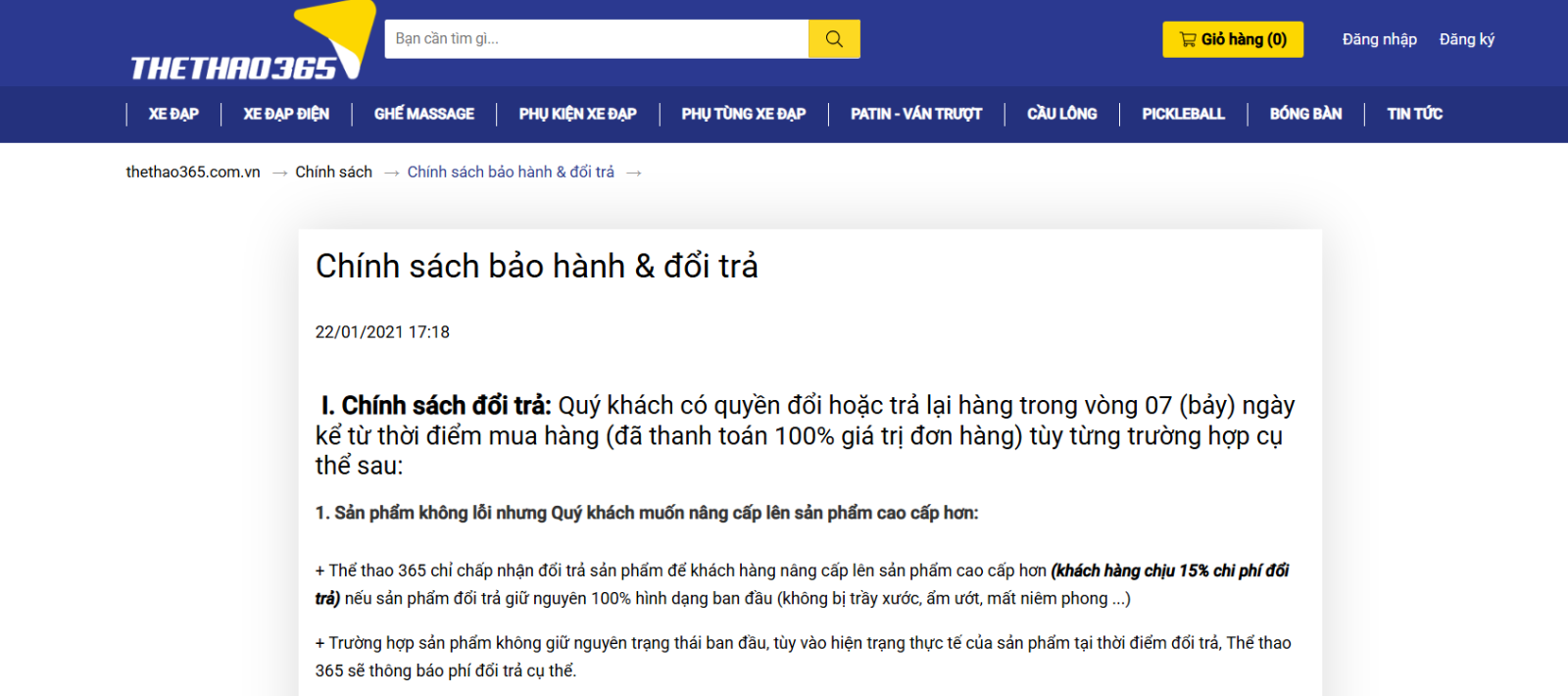 ✅ Chính sách đổi trả và bảo hành minh bạch