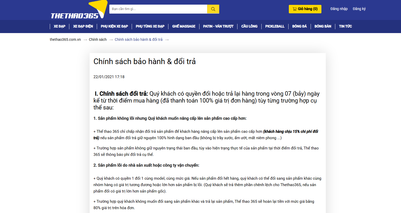 Lý do nên chọn Thể Thao 365: