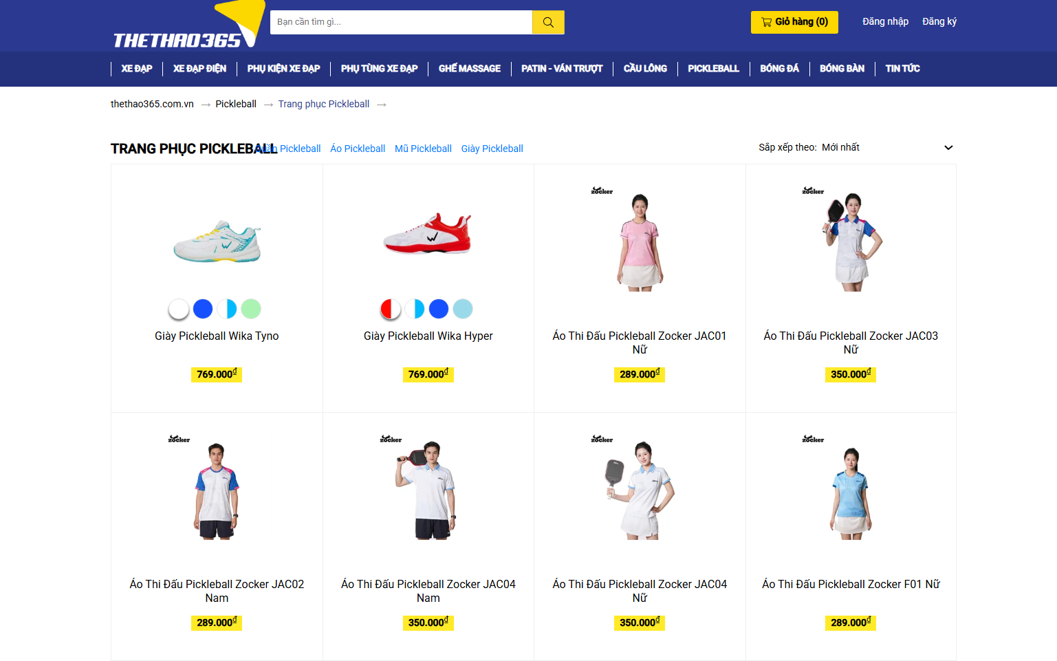 Thể Thao 365 – Địa chỉ bán trang phục và dụng cụ Pickleball uy tín tại Việt Nam