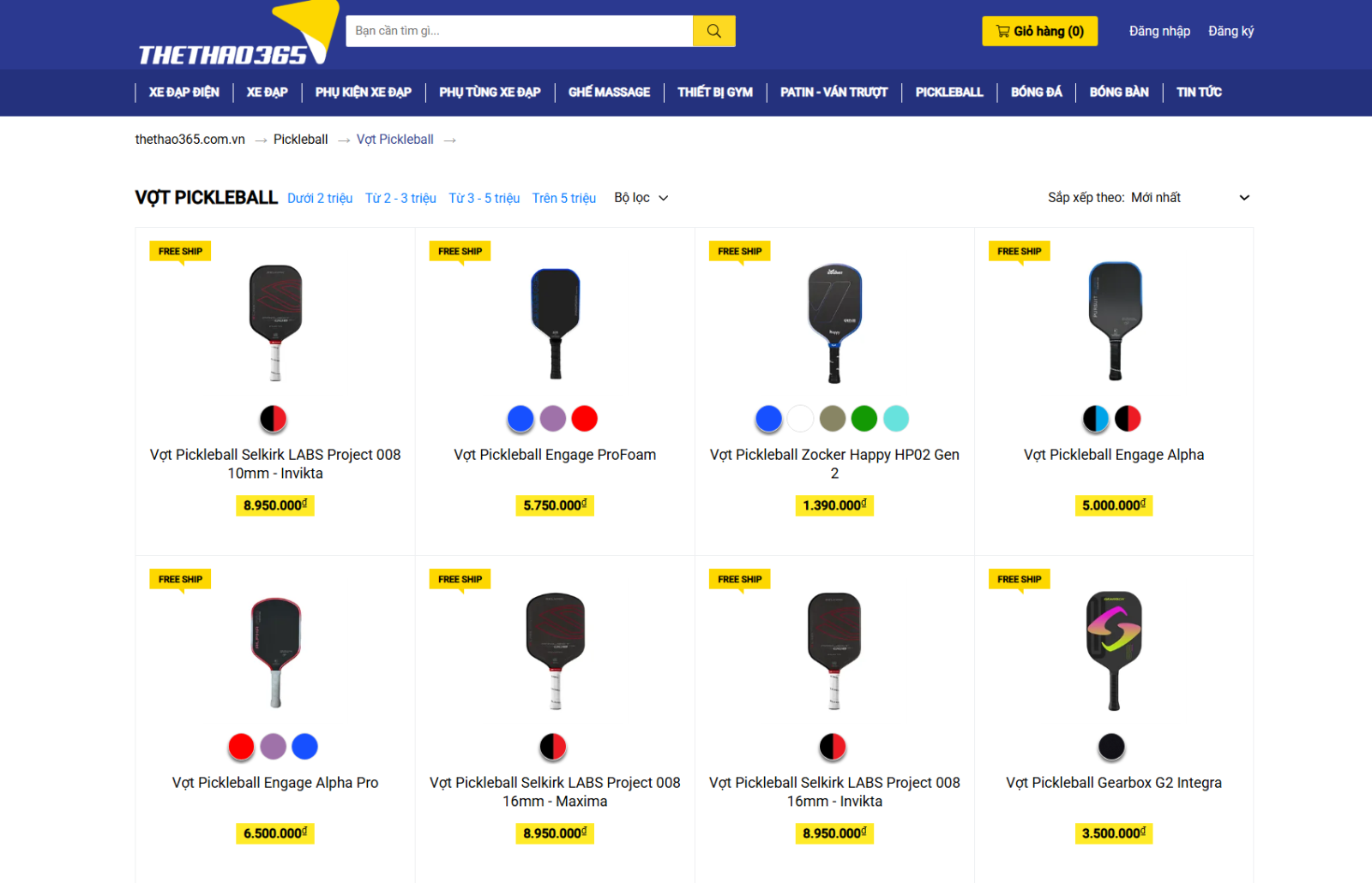Địa chỉ mua vợt Pickleball tốt nhất để nâng cao trình độ
