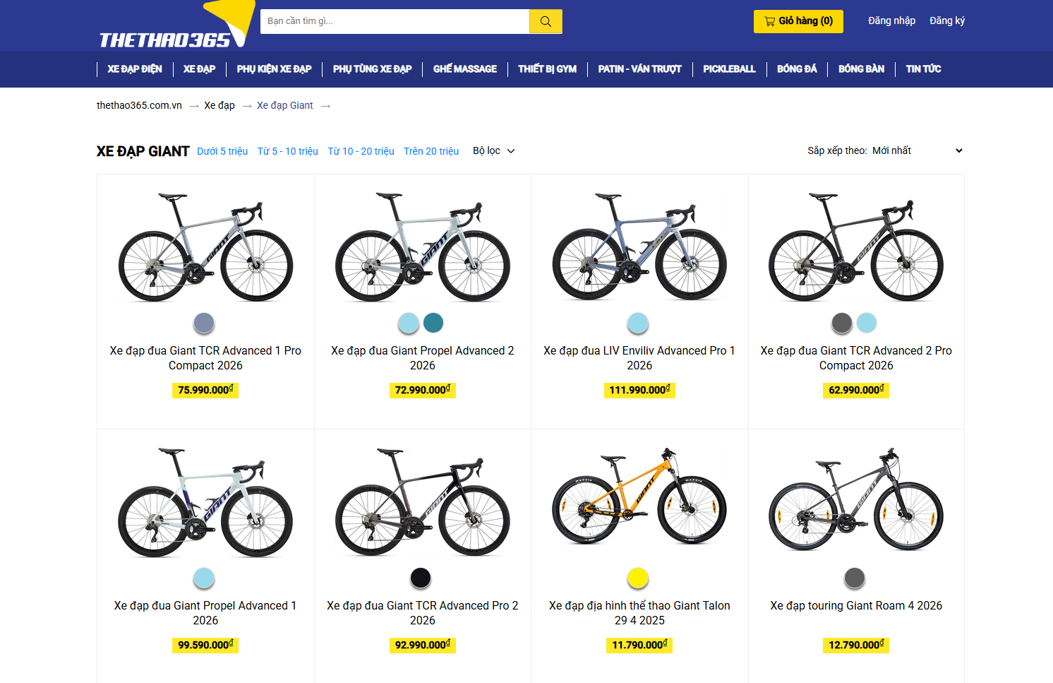 Mua xe đạp địa hình Giant chính hãng ở đâu? 