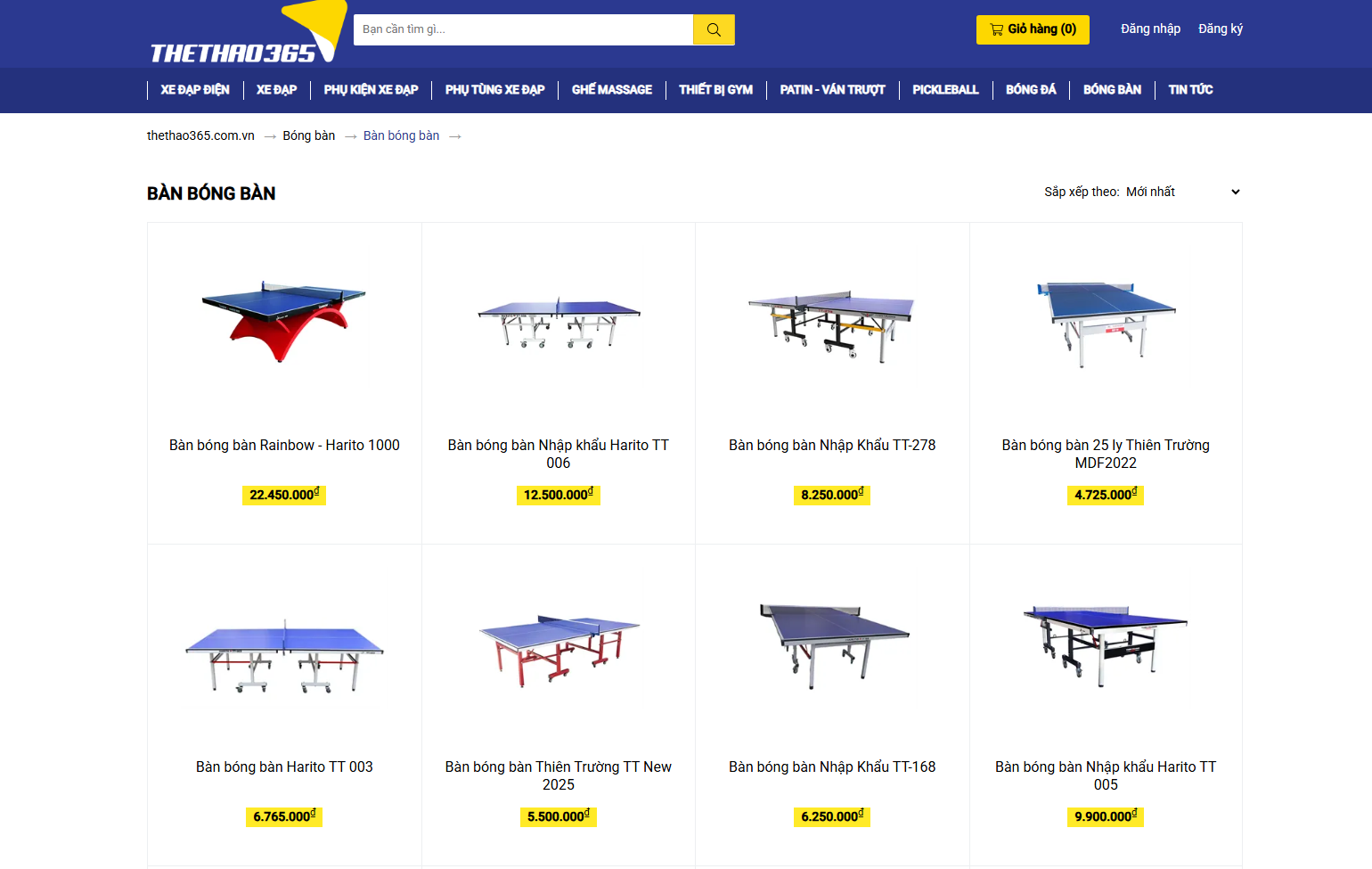  Địa chỉ mua bàn bóng bàn giá rẻ, uy tín tại Hà Nội – Thể Thao 365