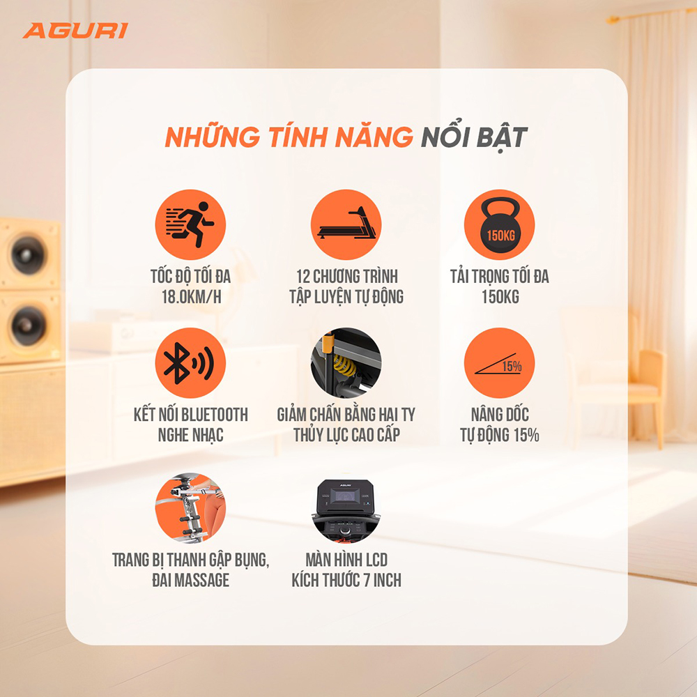 Tính năng bổ sung: Màn hình LCD, kết nối Bluetooth, chương trình tập luyện, cảm biến nhịp tim