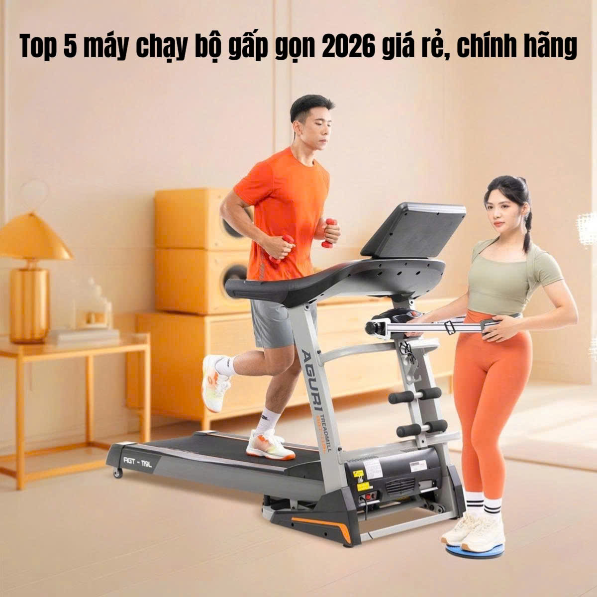 Top 5 máy chạy bộ gấp gọn giá rẻ, chính hãng tốt nhất thị trường 2026